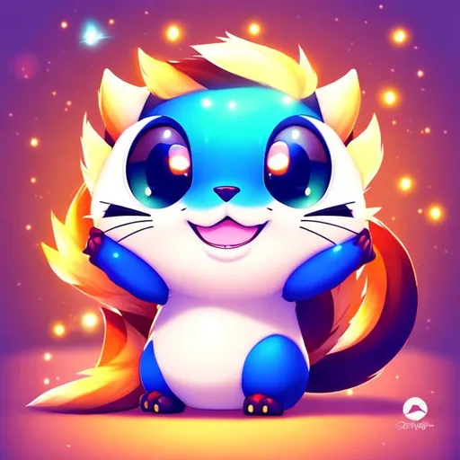 Prompt: Cute tiny hyper realistic Anime chipmonk from pokemon, chibi, adorable and fluffy, logo design, cartoon, cinematic lighting effect, charming, 3D vector art, cute and quirky, fantasy art, bokeh, hand-drawn, digital painting, soft lighting, isometric style, 4K resolution, photorealistic rendering, highly detailed clean, vector image, photorealistic masterpiece,
