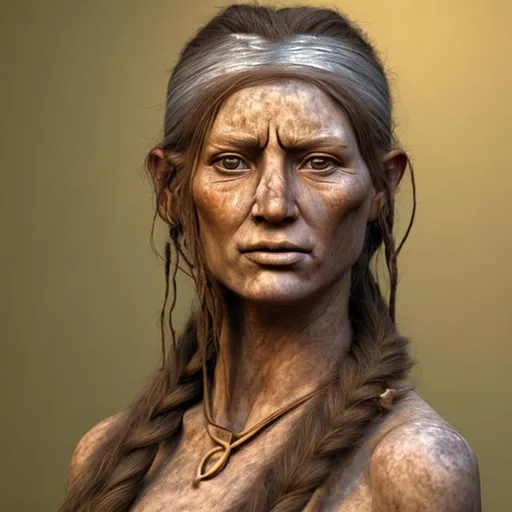 A Stone Age Woman In Realistic Colours Openart