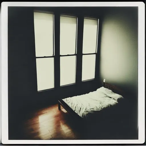 Prompt: empty bedroom polaroid