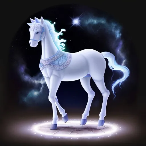 Prompt: Mesopotamia, ancient greece, celestial, weak foal made of light