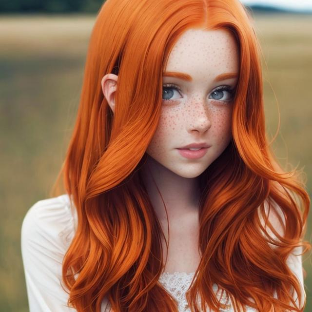 Ginger Hair Auburn Hair Freckled Feminine Girl