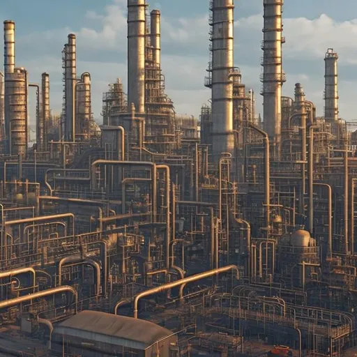 Prompt: industrial refinery facility, ultra HD, realistic, dramatic

