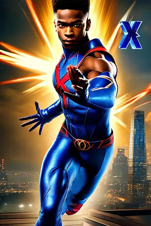 Prompt: High-resolution hyperrealistic image of x-man synch everett thomas merged with prodigy david alleyne, highly detailed, photorealistic, uhd, hdr, 64k