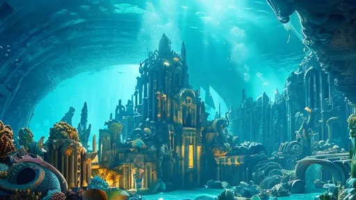Prompt: Atlantis city underwater, highly detailed, color, cinematic, vibrant, sharp focus, ultra-hd, mesmerizing, fantasy, lighting,  vibrant, blue yellow and green tones, 12k