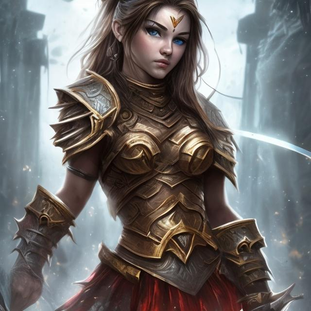 unresistable very attractive warrior girl