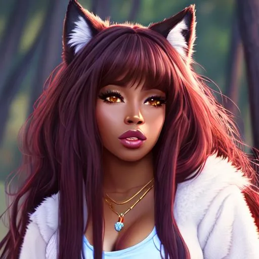 SZA as a wolf girl, Hyper realistic | OpenArt