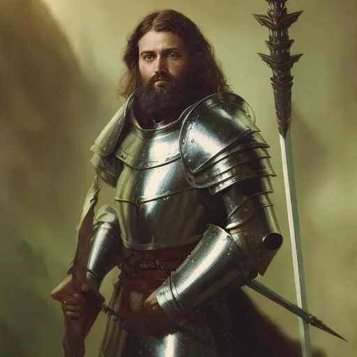 Prompt: Portrait of male warior in medival armor with intricate hair and with cute face,  perfect composition, hyperrealistic, super detailed, 8k, high quality, trending art, trending on artstation, sharp focus, studio photo, intricate details, highly detailed, by greg rutkowski