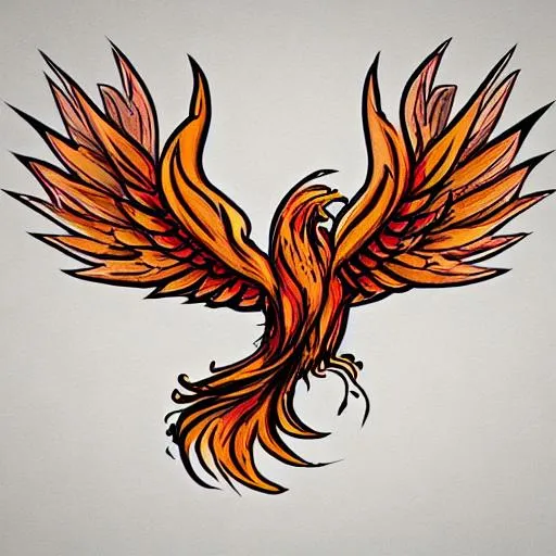 Prompt: cartoon drawing of a phoenix



