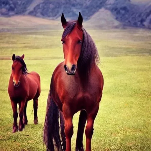 Prompt: beautiful horses
