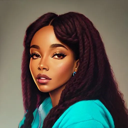 Prompt: SZA, portrait, Hyper realistic 