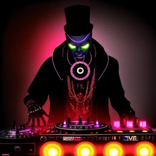 Prompt: DJ Voodoo techno electro ghost dark