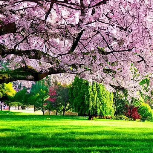 Prompt: the beutiful spring landscape