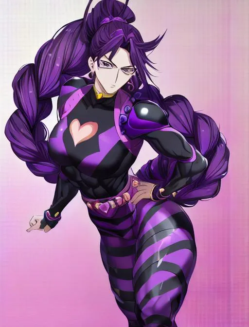 a professional anime painting of a stand from Jo