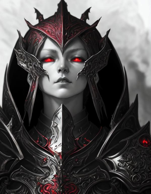 In Demonic crimson Armor, Full HD render + immense d... | OpenArt