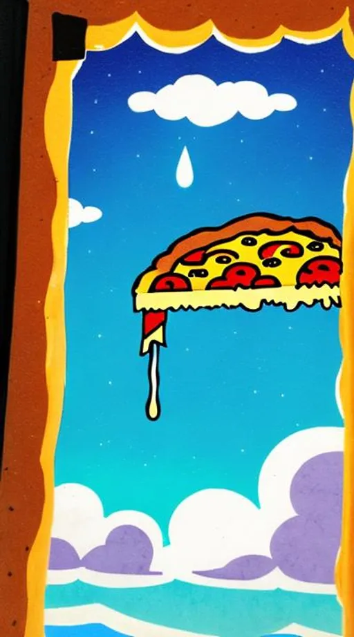 Prompt: When I die the sky will cry for that one last slice of greasy pizza
