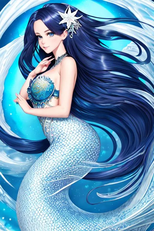 kawaii, cute, mermaid, anime Character Design, Unrea