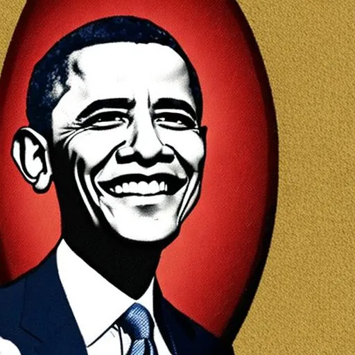 Prompt: Depict Obama as a Christian icon 