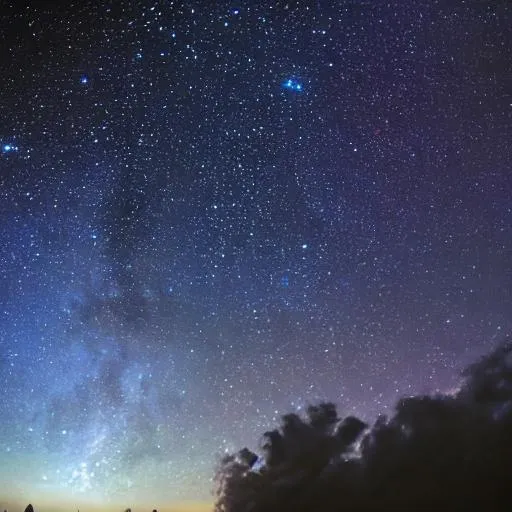 Prompt: floating among the stars