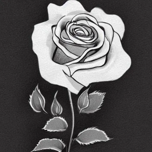 Prompt: Rose flower,sketch romantic