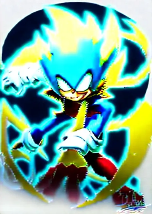 Prompt: Hyper super Sonic