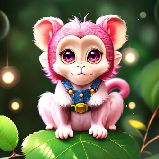 Prompt: Medium shot super detailed lifelike illustration, intricately detailed, animated cartoon fictional monkey with big bubbbly eyes cute adorable  wearing overalls  and a pink hair bow 

iridescent reflection, cinematic light, movie 
 Lots of green bushes beautiful roses 

volumetric lighting maximalist photo illustration 4k, resolution high res intricately detailed complex,

soft focus, realistic, heroic fantasy art, clean art, professional, colorful, rich deep color, concept art, CGI winning award, UHD, HDR, 8K, RPG, UHD render, HDR render, 3D render cinema 4D
masterpiece photoghrafic real digatal ultra realistic hyperdetailed 

iridescent reflection, cinematic light, movie 



volumetric lighting maximalist photo illustration 4k, resolution high res intricately detailed complex,

soft focus, realistic, heroic fantasy art, clean art, professional, colorful, rich deep color, concept art, CGI winning award, UHD, HDR, 8K, RPG, UHD render, HDR render, 3D render cinema 4D