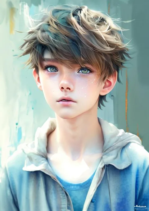 (((full body view))) anime boy with a bird in the f... | OpenArt