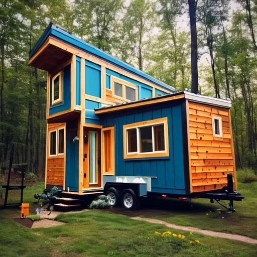 Prompt: a community of tiny homes
