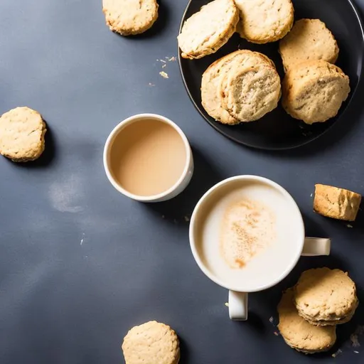 Prompt: Milk  tea poured with few biscuits on the side plate
create a background image for my menu
