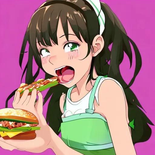 Burger Sandwich Cute Anime Humanized Cartoon Stock Vector (Royalty Free)  598961549 | Shutterstock