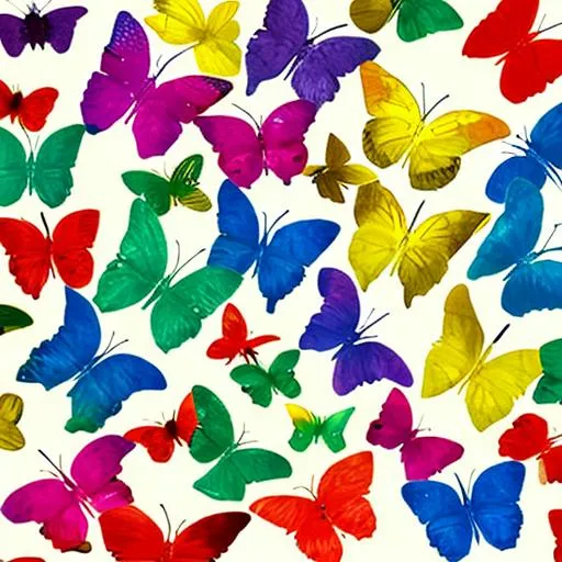 Rainbow butterflies | OpenArt