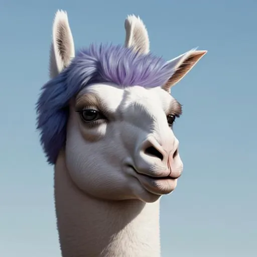 Prompt: Derek Zoolander is a llama, blue steel, male model, on two feet, animal, anthropomorphic