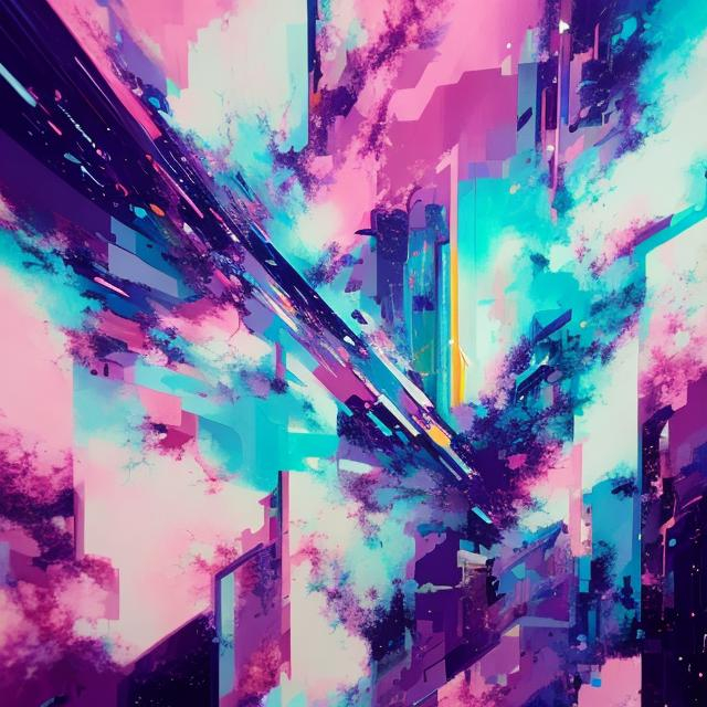 Ethereal futuristic abstract art