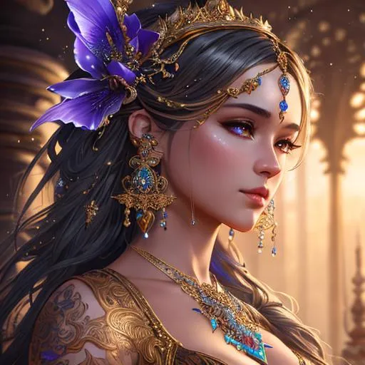 Prompt: illustration art, front, wearing body accessories, wearing no cloths, epic Instagram, artstation, hyperdetailed intricately detailed , unreal engine, fantastical, intricate detail, splash screen, complementary colors, fantasy concept art, 8k, deviantart masterpiece, oil painting, heavy strokes, splash arts
