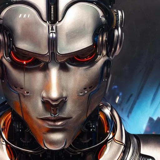Prompt: ultra detailed, Perfectly-Centered Portrait of a Mechanical Cyberpunk male Android, looking into the camera, intricate, elegant, super highly detailed, professional digital painting, artstation, concept art, smooth, sharp focus, no dof, extreme illustration, Unreal Engine 5, Photorealism, 8k, cinematic, art by artgerm and greg rutkowski and alphonse mucha and loish and WLOP