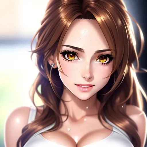 Prompt: semi-realistic anime girl, skin highlights, hair highlights, sweat,
blushing, movie scene, adult researcher, glamour, cleavage,
wonderful face, very detailed face, extremely detailed face, highly detailed face, soft smile, happy,
perfect face, perfect eyes, perfect teeth, perfect body, perfect anatomy, beautiful body, trending on instagram, trending on tiktok, trending on artstation, trending on cgsociety, white sclera,
photorealistic, masterpiece, cinematic, 16k artistic photography, epic, drama, 
romance, glamour, beauty, 
cinematic lighting, dramatic lighting, insanely detailed, soft natural volumetric cinematic lighting, award-winning photography, rendering, hd, high definition, 
highly detailed