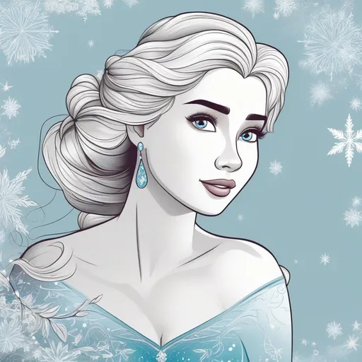 Prompt: elsa illustration