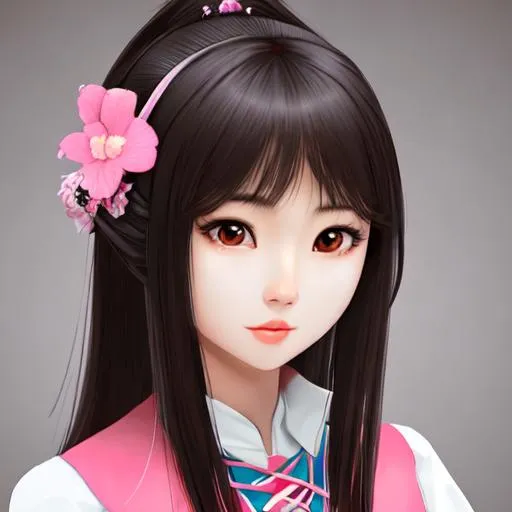 Prompt: cute korean girl highly detailed