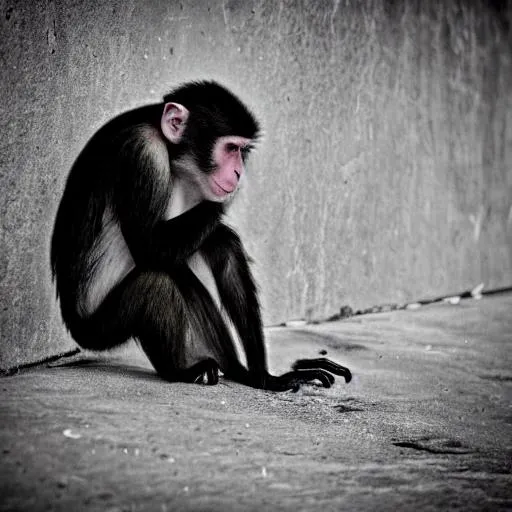 Prompt: Emo monkey