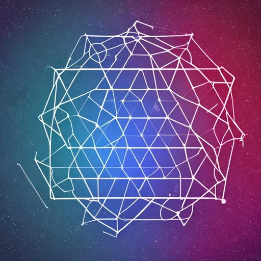 Prompt: regular octagon space web