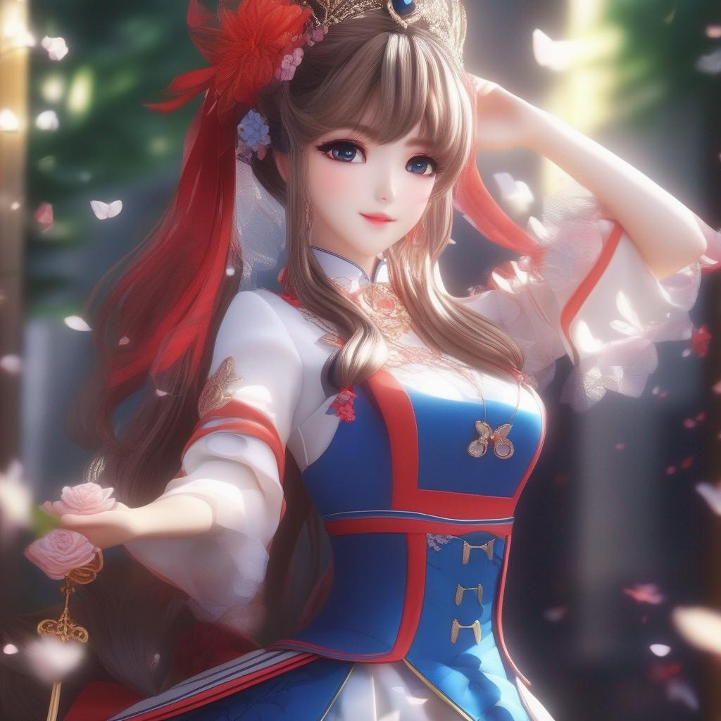 3d anime woman and beautiful pretty art 4k full raw HD