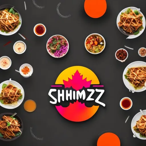 Prompt: Generate a visually striking and unique logo for 'Shwarmzy,' a Canadian shawarma restaurant specializing in Korean and Middle Eastern fusion cuisine. Incorporate elements from both culinary traditions to create a captivating and appetizing logo that represents the restaurant's fusion concept.
