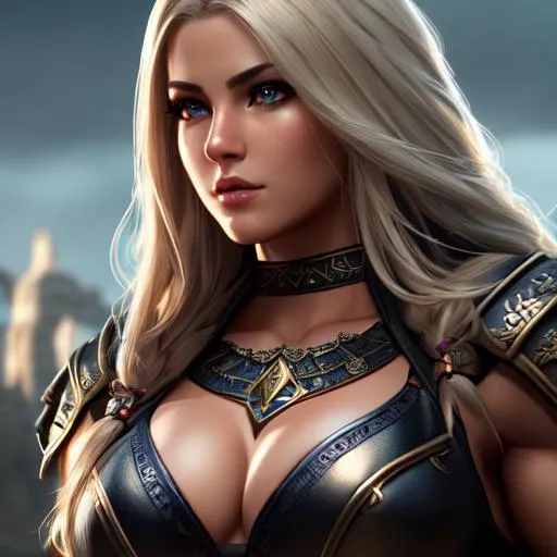 Prompt: extremely realistic, hyperdetailed, beserker girl, extremely muscular, RPG, D&D, highly detailed face, highly detailed eyes, full body, whole body visible, full character visible, soft lighting, high definition, ultra realistic, unreal engine 5, 8K, digital art