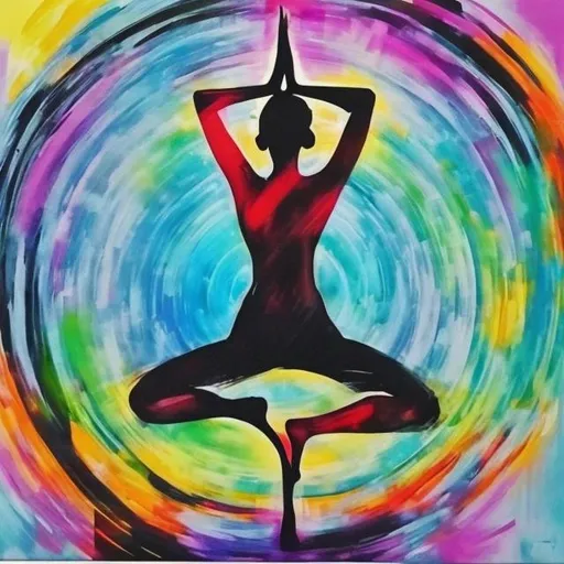 Prompt: law of attraction yoga meditation contemporary modern art 