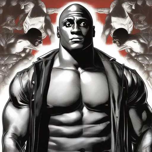 Prompt: Bobby Lashley
  illustrated by  Grant Morrison