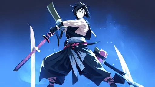 Prompt: Yoru with a samurai sword