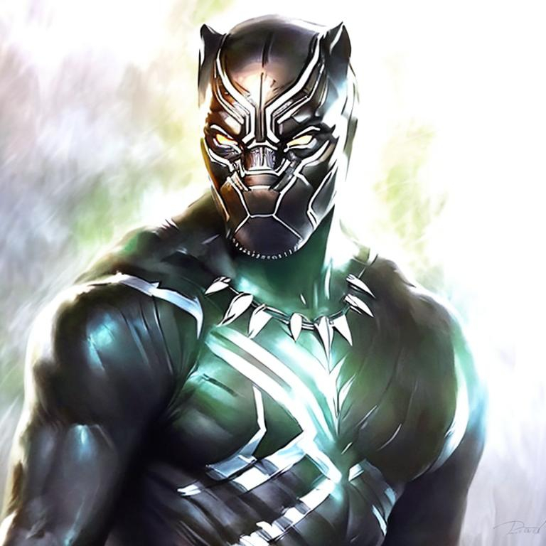 Black Panther in the jungle, realistic digital paint... | OpenArt