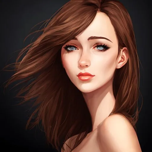 Prompt: Beautiful woman cartoon portrait 