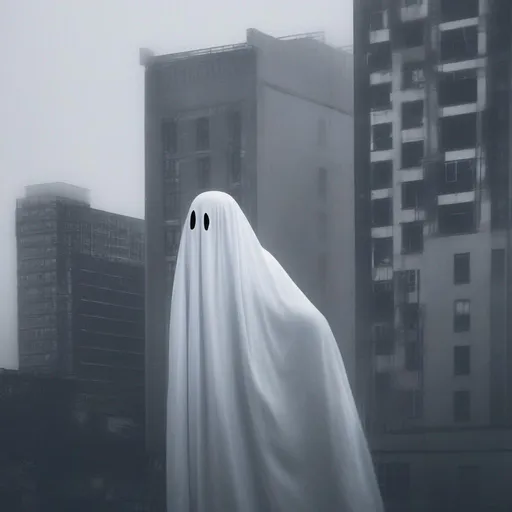 Prompt: Ghost and building