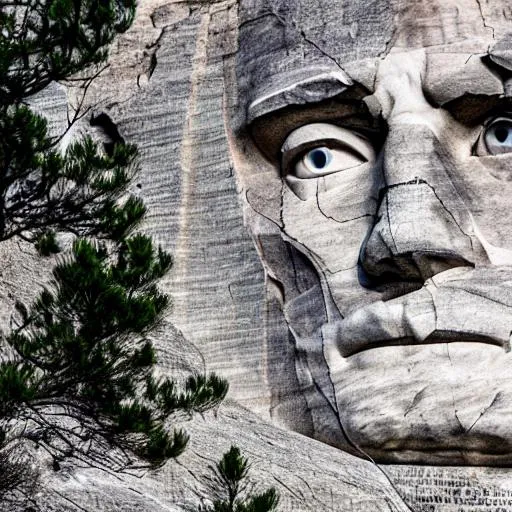 Prompt:  mount Rushmore that has skull faces