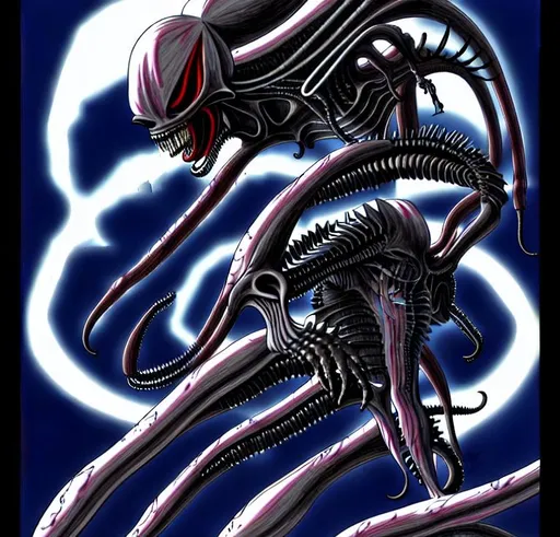 Prompt: Anime xenomorph